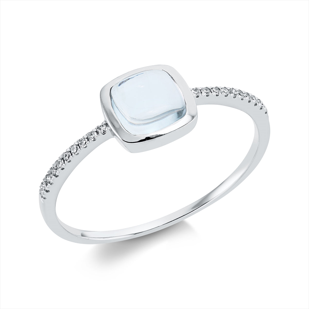 Ring 18 kt WG cushion