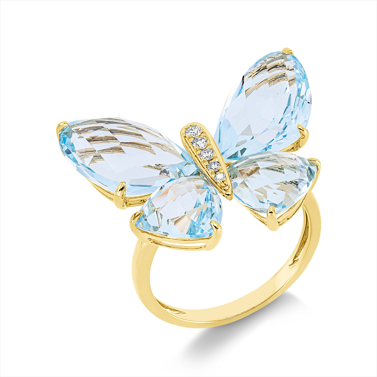 Ring 18 kt GG Schmetterling