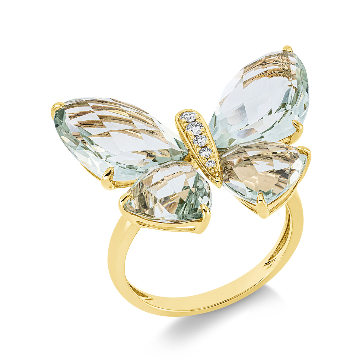 Ring 18 kt GG Schmetterling