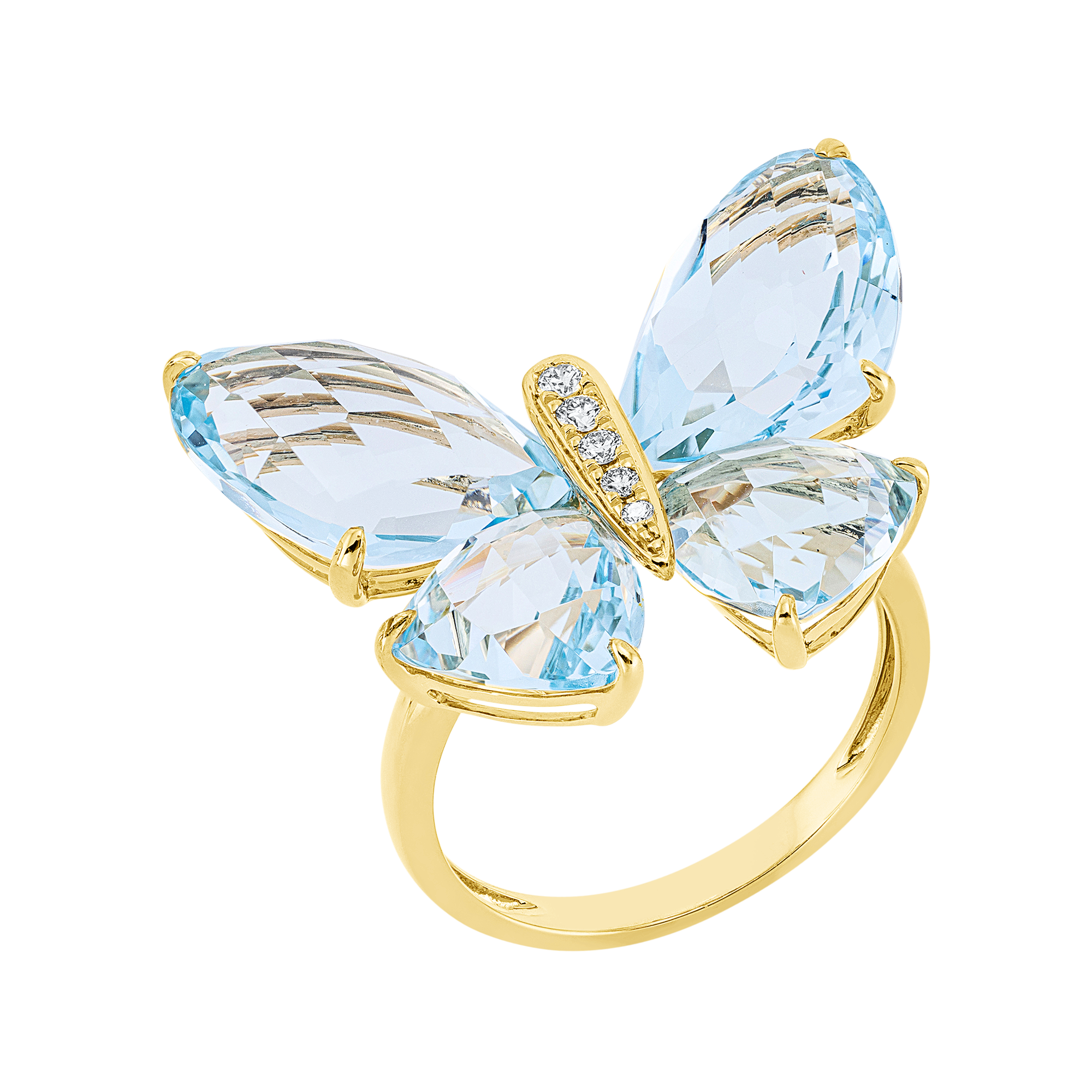 Ring 18 kt GG Schmetterling