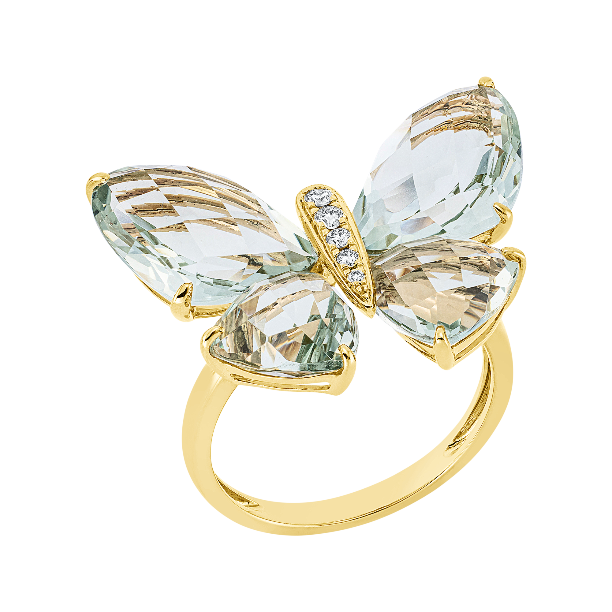 Ring 18 kt GG Schmetterling