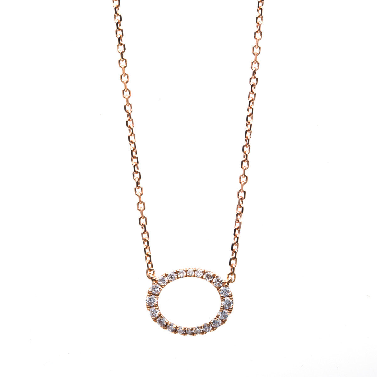 Collier 18 kt RG oval