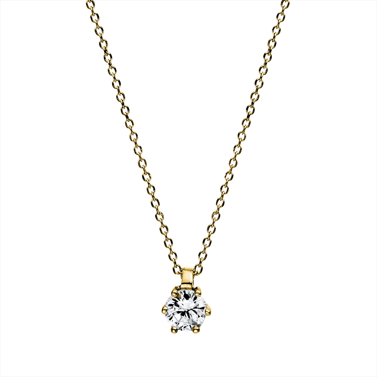 Collier 6er-Krappe 14 kt GG