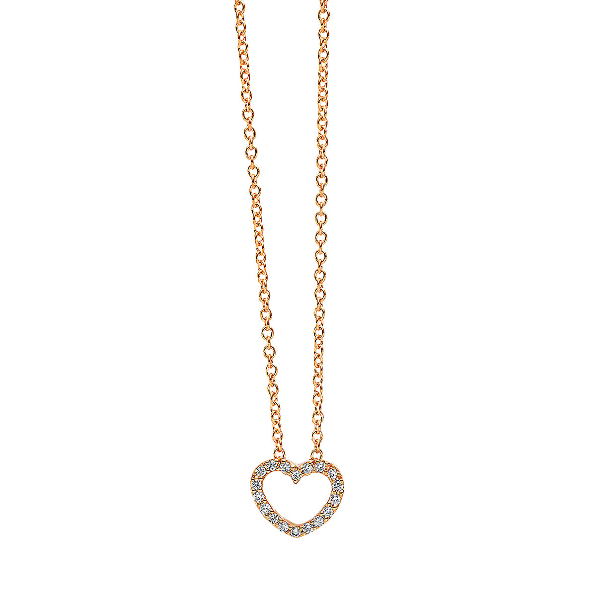 Collier 18 kt RG Herz