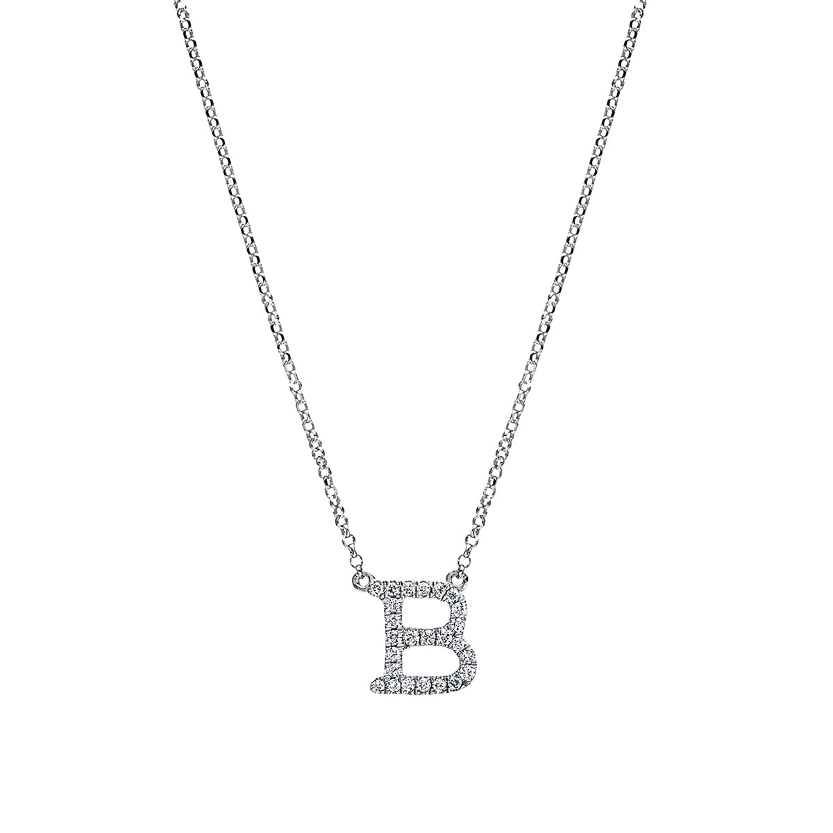 Collier 18 kt WG B, mit ZÖ 38 cm & 40.6 cm