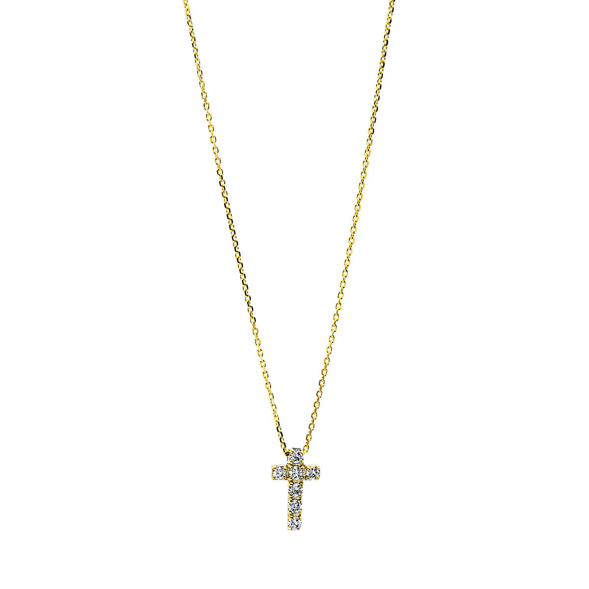 Collier 18 kt GG kreuz