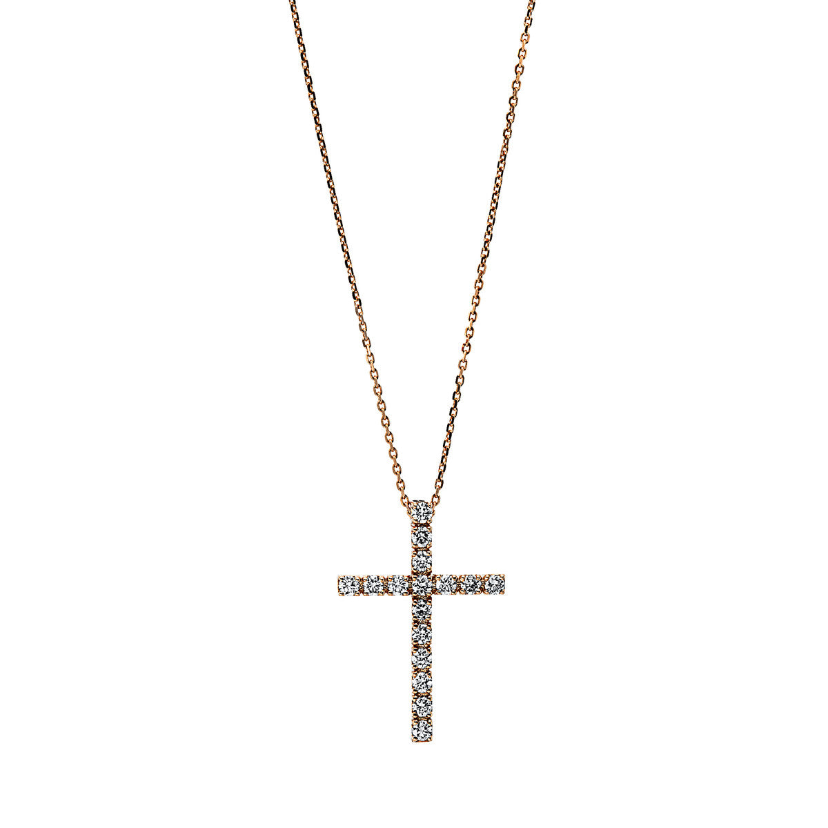 Collier 18 kt RG kreuz