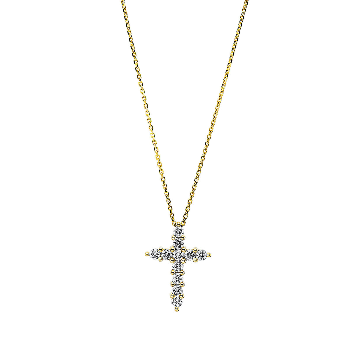 Collier 18 kt GG kreuz