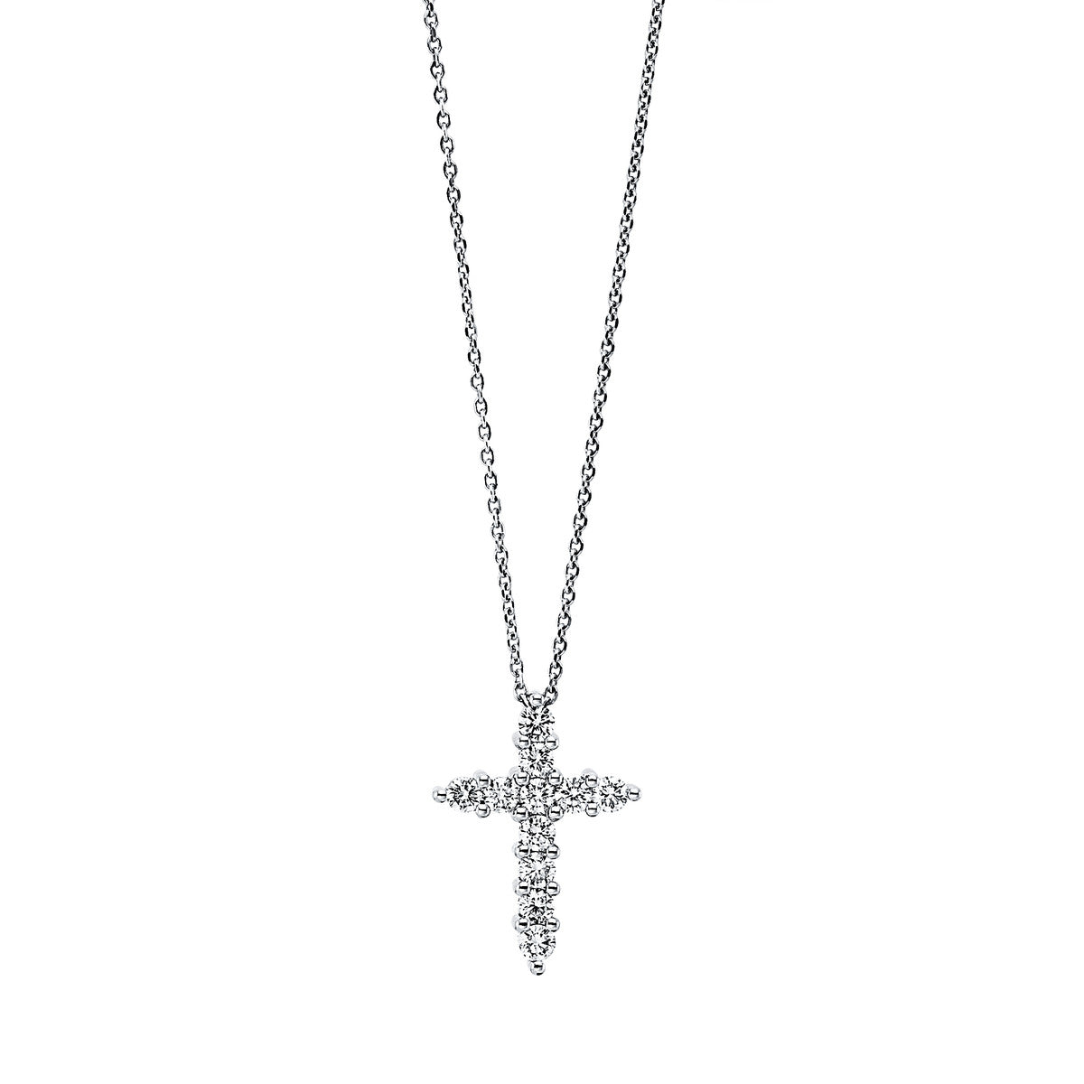 Collier 18 kt WG kreuz