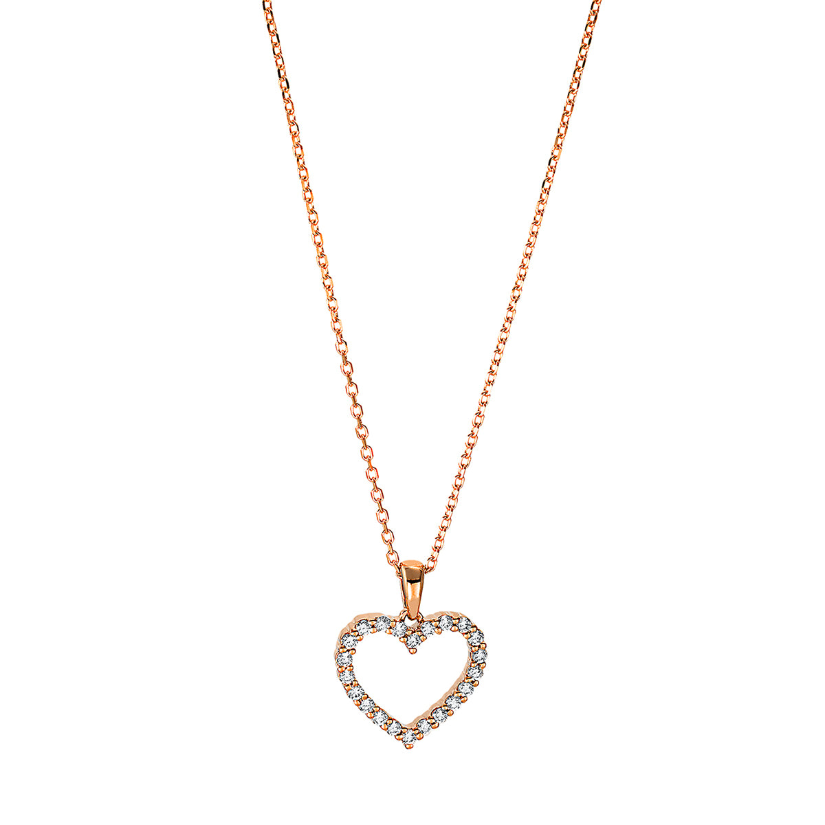 Collier 18 kt RG Herz