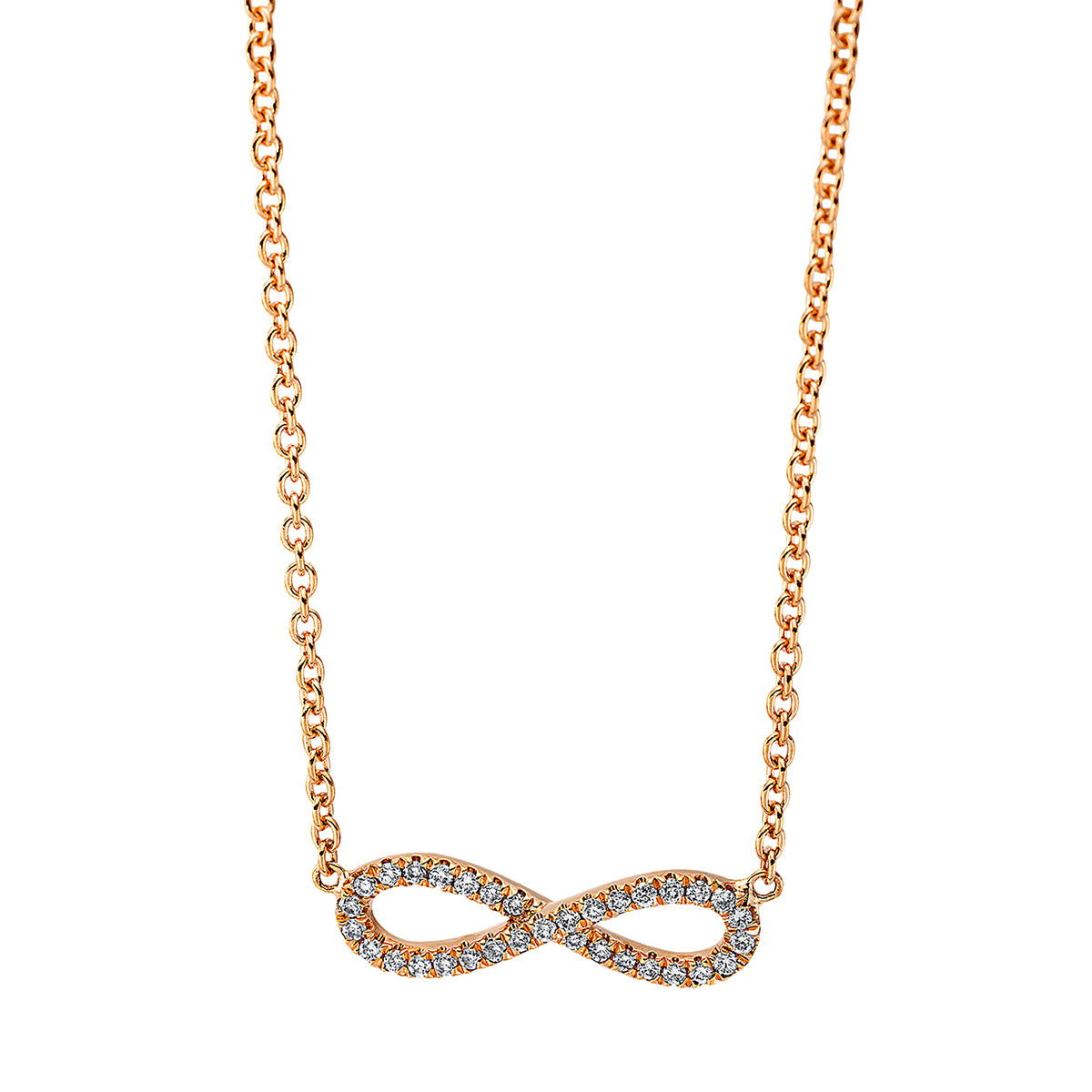 Collier 18 kt RG Infinity, mit ZÖ 40 cm + 42.5 cm