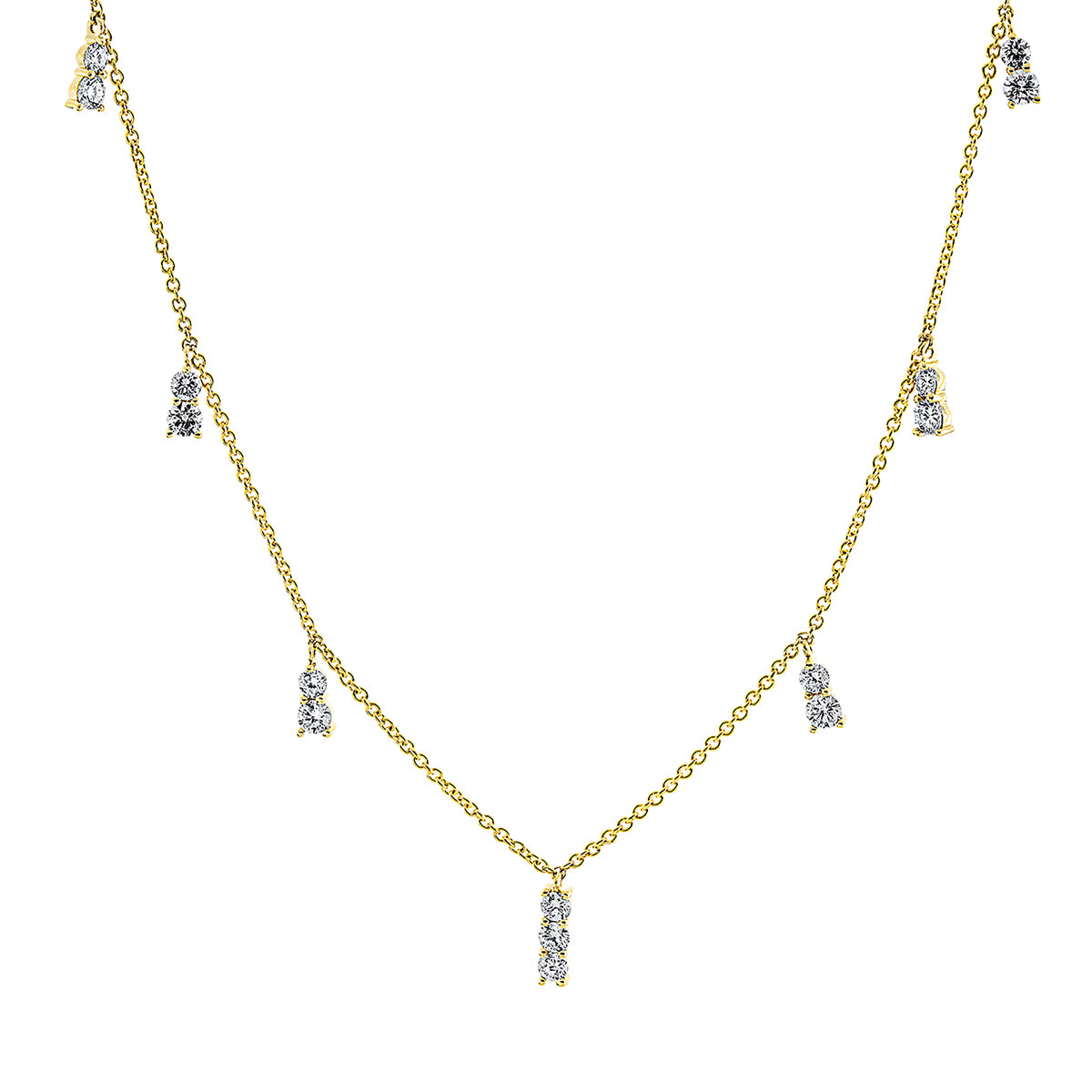 Collier 18 kt GG, mit ZÖ 41 cm + 43 cm