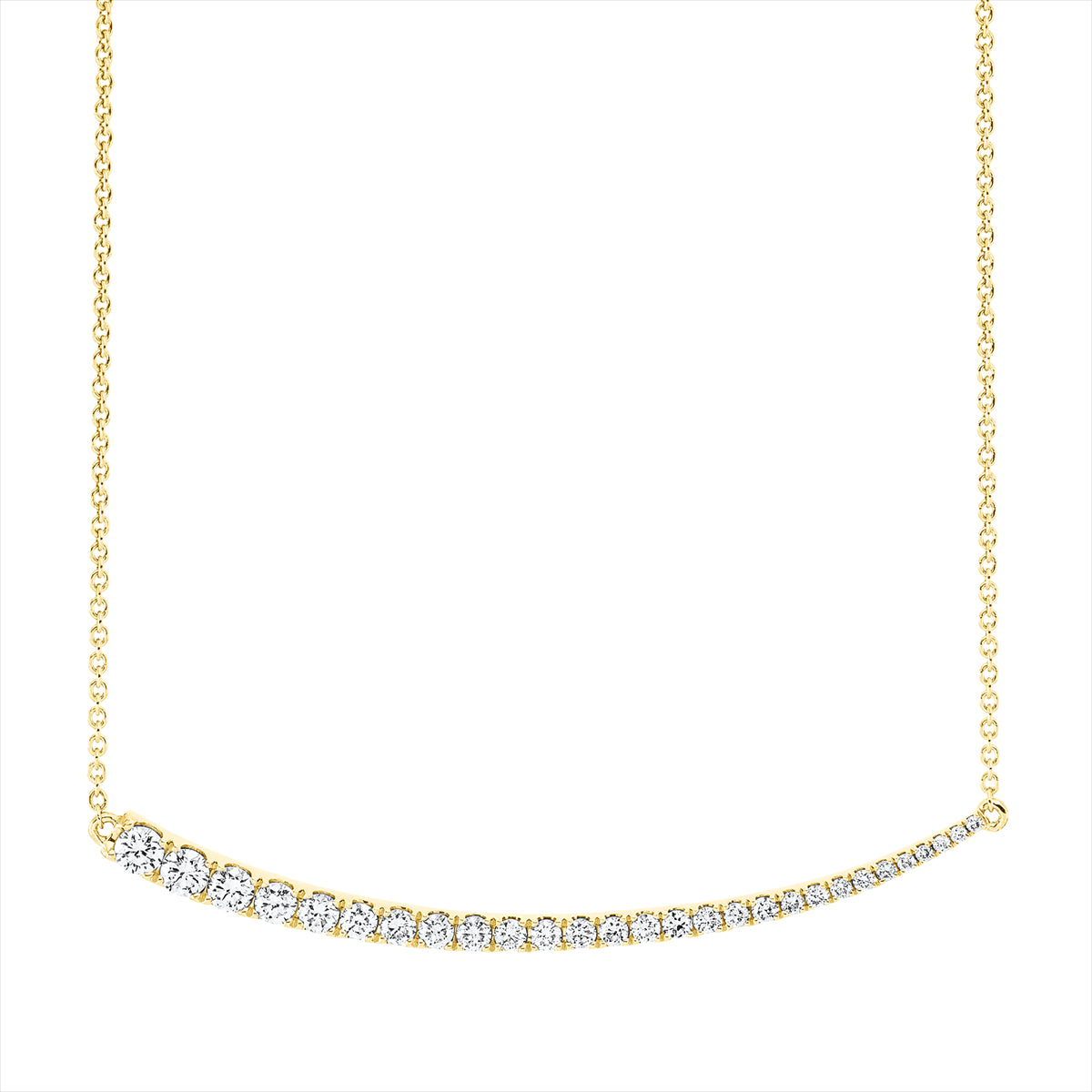 Collier 18 kt GG, mit ZÖ 45,7 cm + 48,2 cm