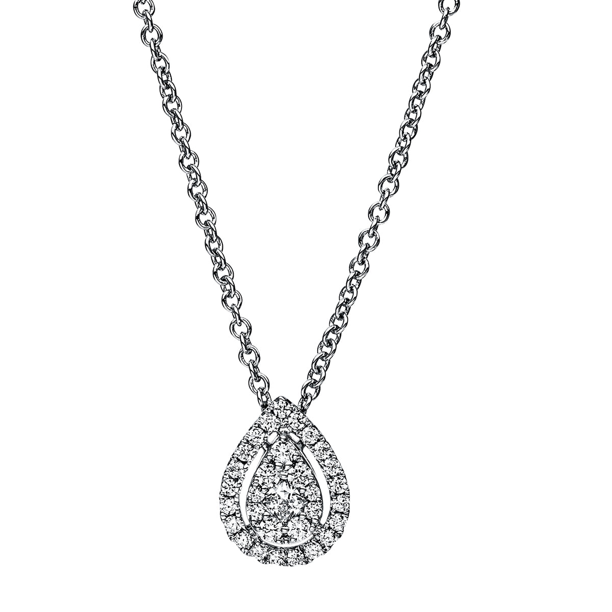 Collier 950 Pt Platin "Tropfen"