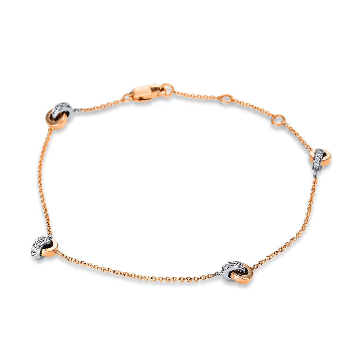 Armband 14 kt RG+WG