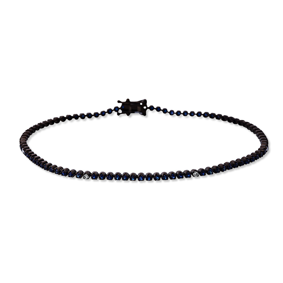 Armband 18 kt WG, schwarz rhodiniert