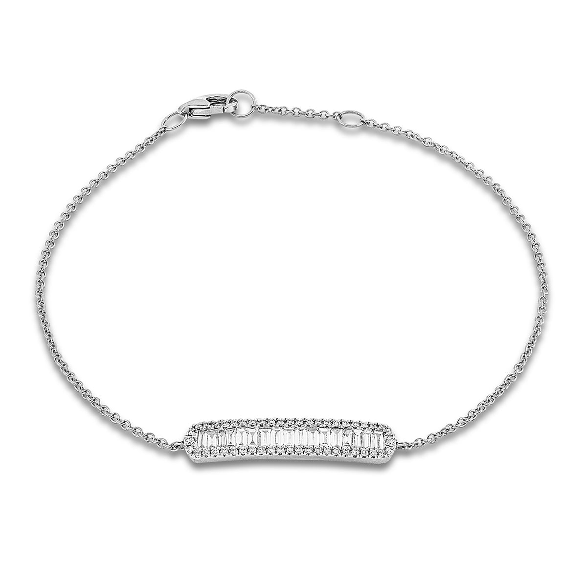 Armband 18 kt WG, mit ZÖ 16,5 cm