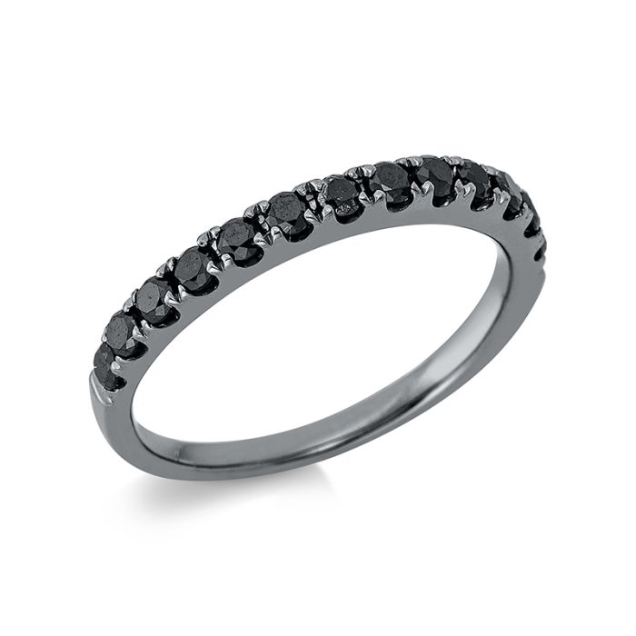 Ring 18 kt WG, schwarz rhodiniert