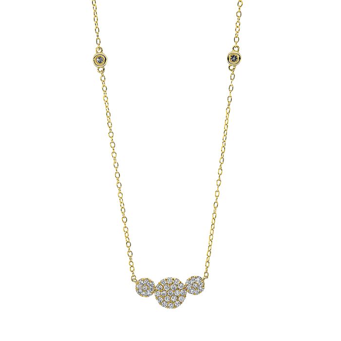 Collier 18 kt GG, mit ZÖ 38.1 cm + 40.6 cm