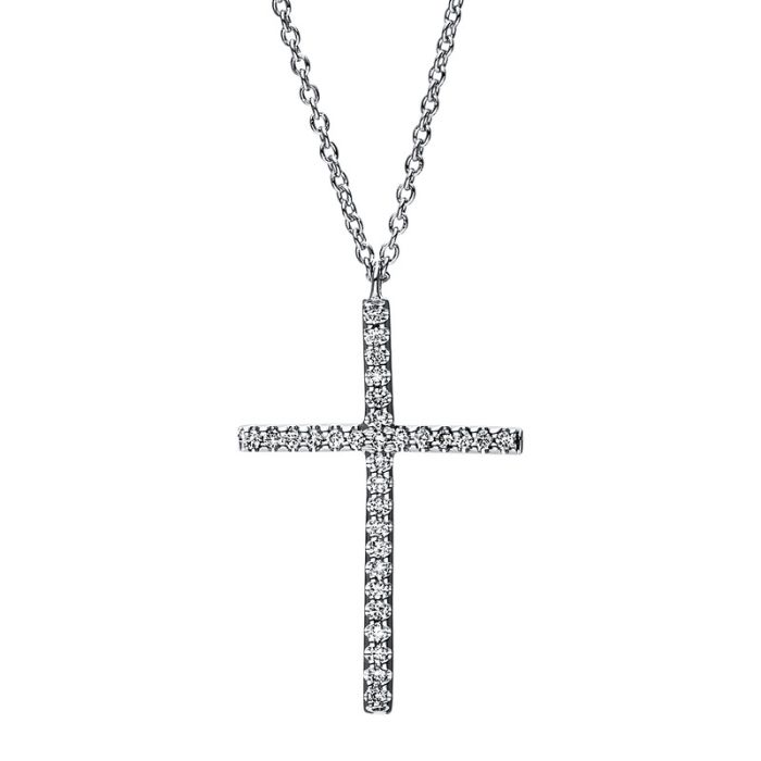 Collier 18 kt WG Kreuz