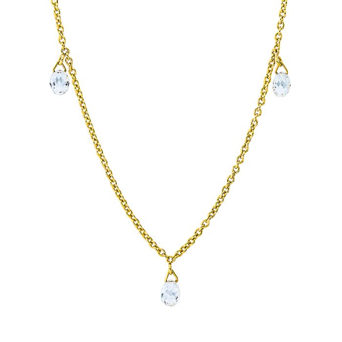 Collier 18 kt GG, mit ZÖ 40 cm