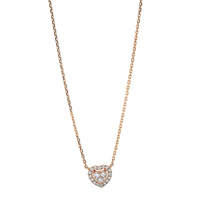 Collier 18 kt RG Herz