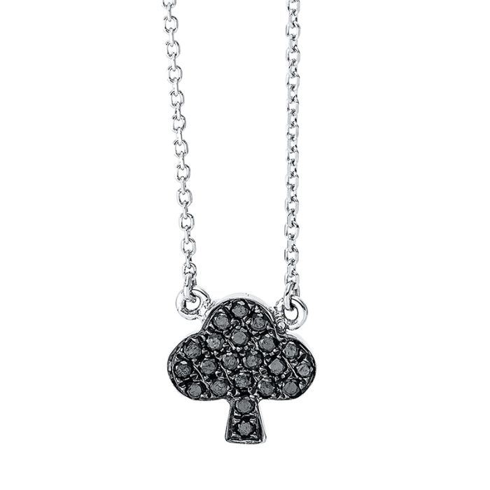 Collier 18 kt WG, schwarz rhodiniert