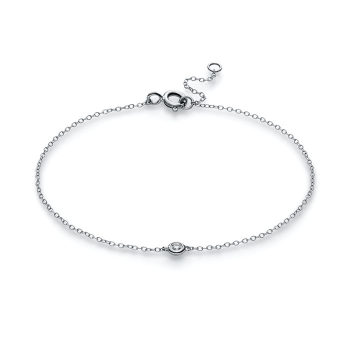 Armband Zarge 14 kt WG, ZÖ 15,5 cm