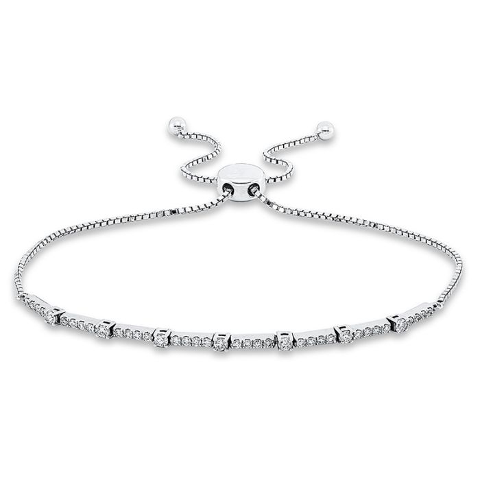 Armband 18 kt WG, verstellbar